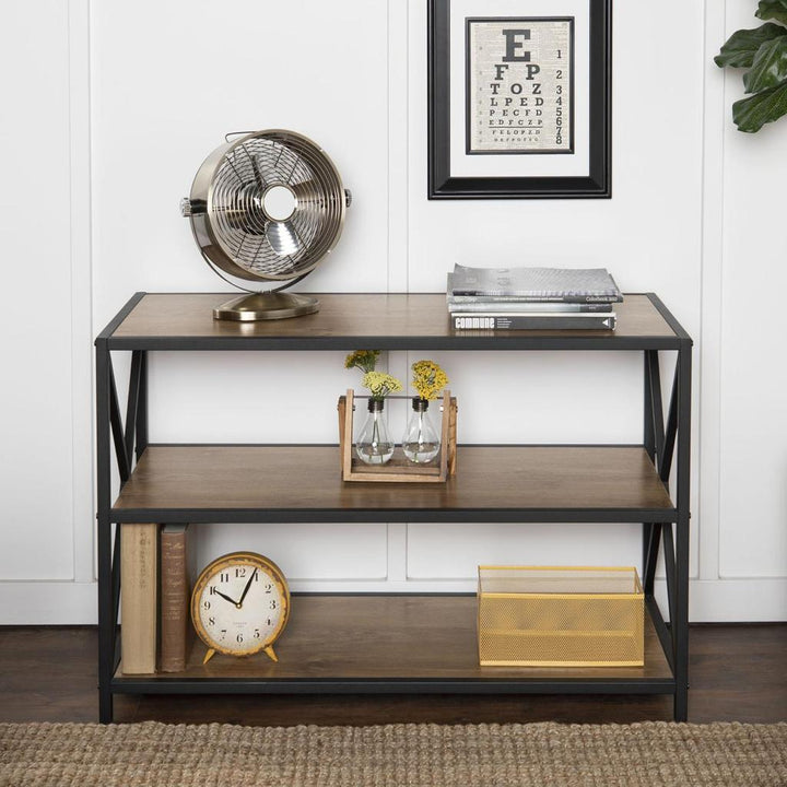Carbon X-Frame Bookcase Console Organizer Rack Table | Furniture | Waseeh Pakistan