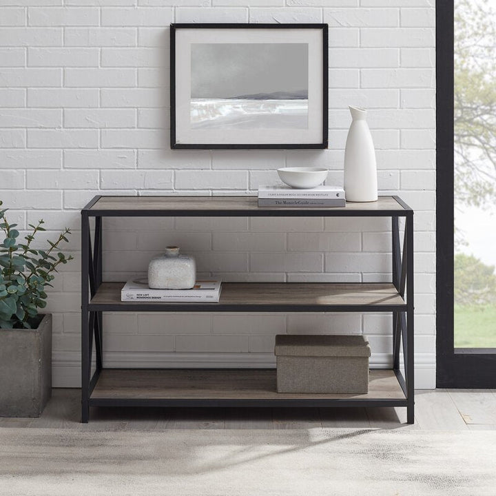 Carbon X-Frame Bookcase Console Organizer Rack Table | Furniture | Waseeh Pakistan