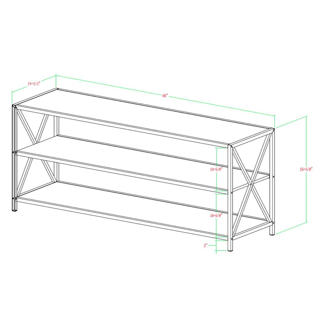 Carbon X-Frame Bookcase Console Organizer Rack Table | Furniture | Waseeh Pakistan