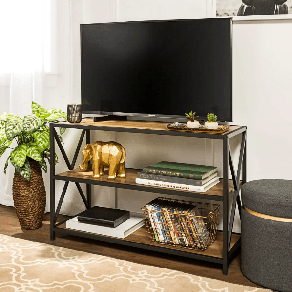 Carbon X-Frame Bookcase Console Organizer Rack Table | Furniture | Waseeh Pakistan
