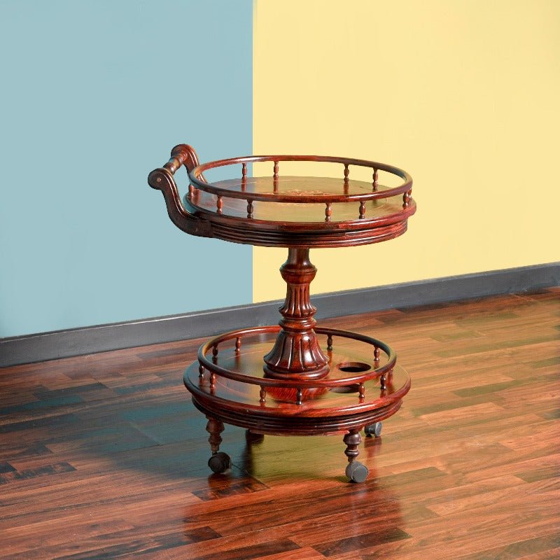 Casino Wave Living Lounge Shisham Trolley Decor | Furniture | Waseeh Pakistan