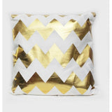 Geometry - Golden Printed Cushion Cover - waseeh.com
