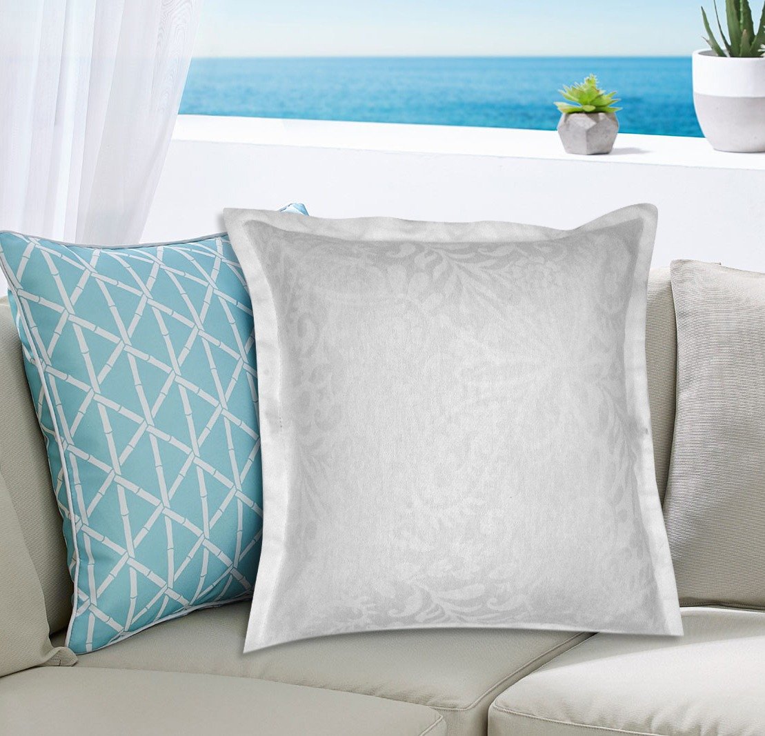 White Cushion Cover (Jacquard Fabric) - waseeh.com