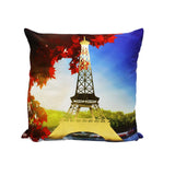 Eiffel Tower - Golden Printed Cushion Cover - waseeh.com