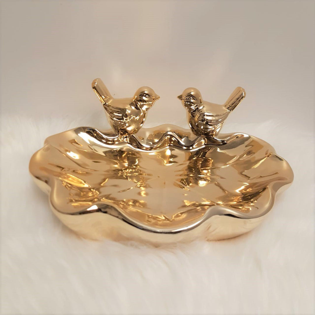 Ceramic Golden Tray | Home Décor | Waseeh Pakistan