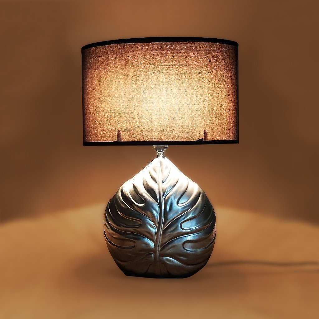 Ceramic Table Lamp with Shade with Bulb | Home Décor | Waseeh Pakistan