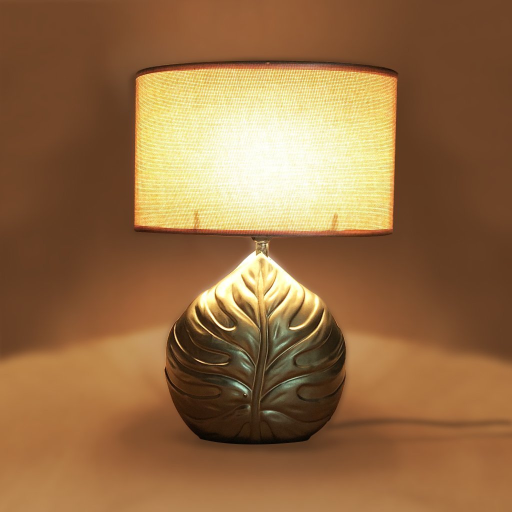 Ceramic Table Lamp with Shade with Bulb | Home Décor | Waseeh Pakistan