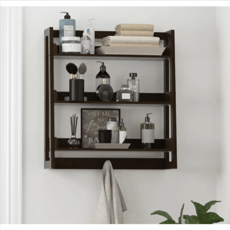 Cersei Bathroom Solid Wood Floating Shelve Organizer Rack | Furniture | Waseeh Pakistan