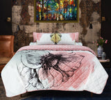 Touch of Fragrance - 6 Pieces - Bed Spread Set - Multi Floral - waseeh.com