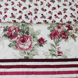Pinch Of Raspberry Pink Flower - 6 Pieces Bed Spread Set - waseeh.com