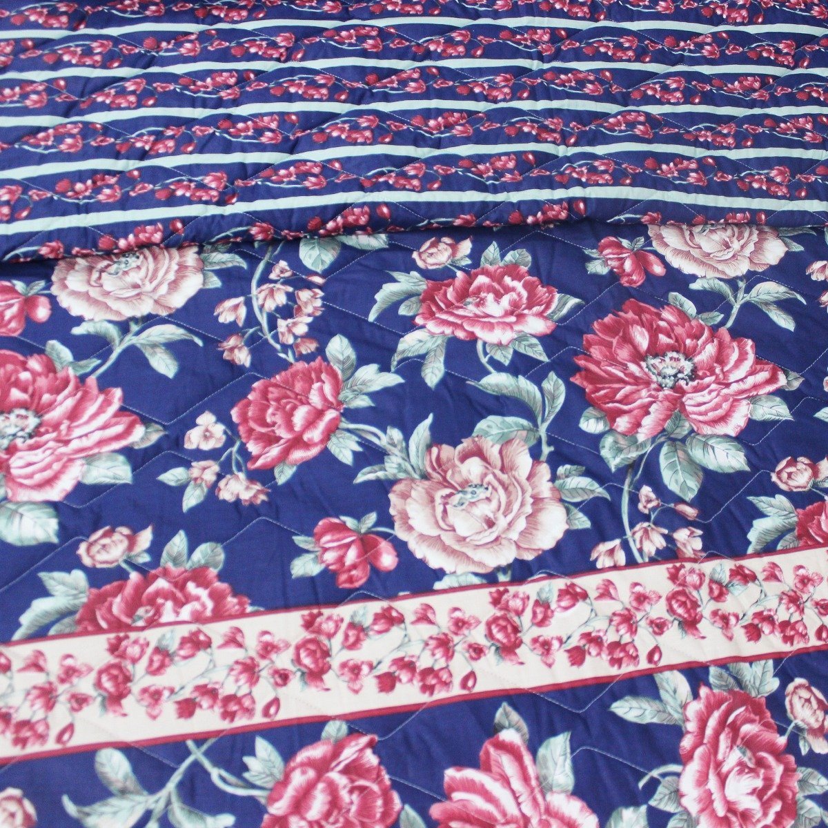 Blue Summer - Cotton Bed Spread Set - 6 pc - waseeh.com
