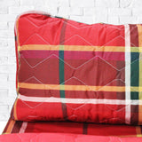 Export Quality Cotton Bed Spread Set - 4 pcs - Red Rad - waseeh.com
