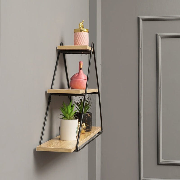 Chengxin Triangle Floating Wall Metal Organizer Shelve Decor - Special | Furniture | Waseeh Pakistan
