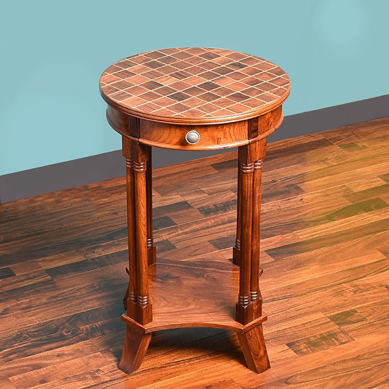 Chess Blocks Living Lounge Bedroom Shisham Side Table | Furniture | Waseeh Pakistan