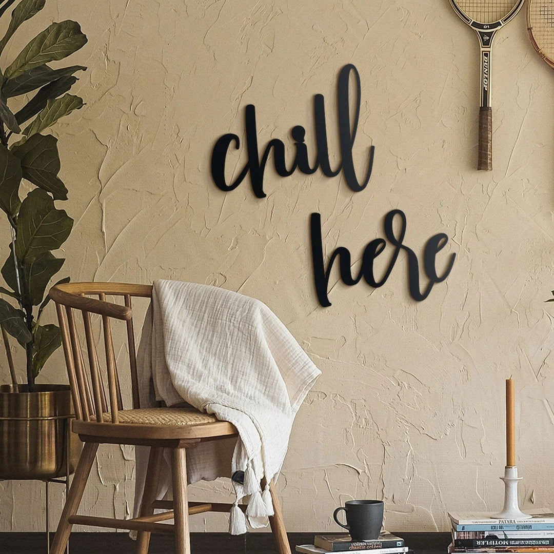 Chill Here Home Wall Hanging Living Lounge Bedroom Caption Decor | Not Sale FB | Waseeh Pakistan