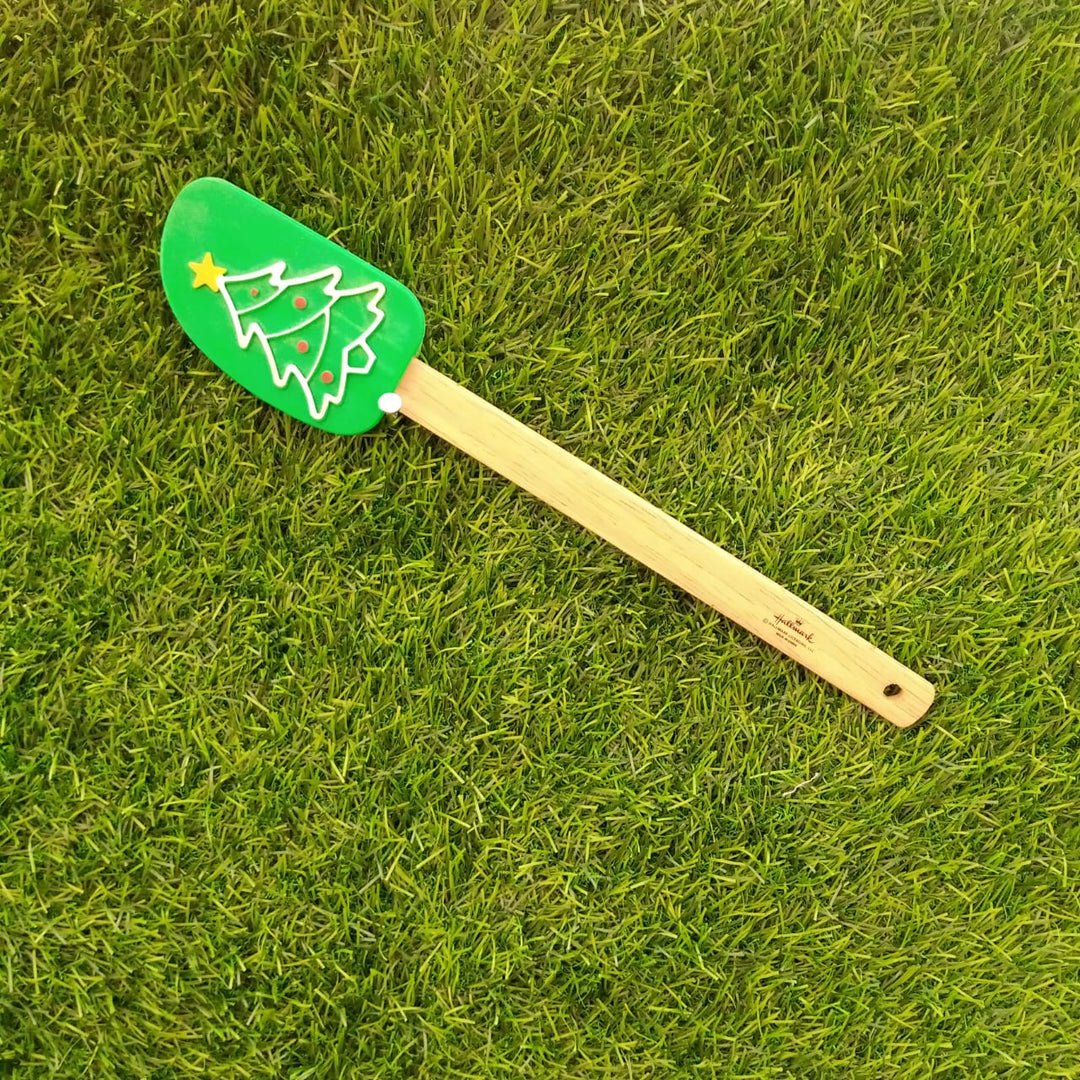 Christmas Tree Silicone Wooden Spatula | kitchen item | Waseeh Pakistan