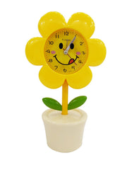 Kids Side Table Clock - Sunflower with pot - waseeh.com
