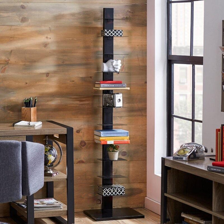 Classic Vertical Living Bedroom Bookcase Shelve Rack Decor (10 Tier) | Furniture | Waseeh Pakistan