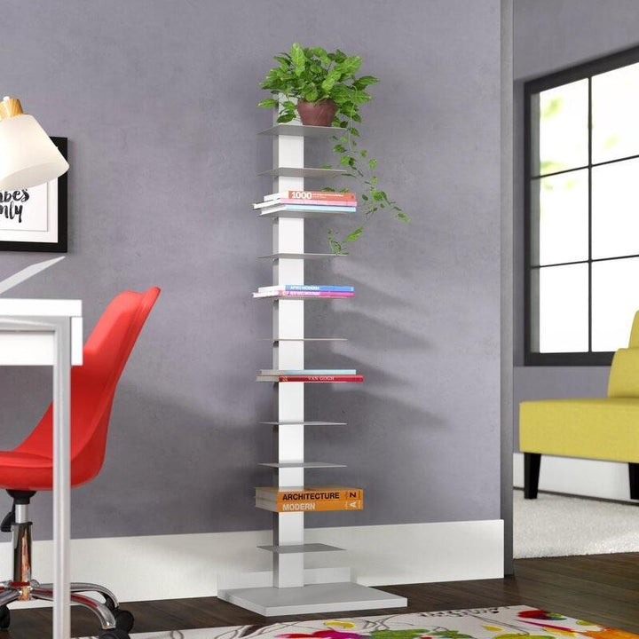 Classic Vertical Living Bedroom Bookcase Shelve Rack Decor (10 Tier) | Furniture | Waseeh Pakistan