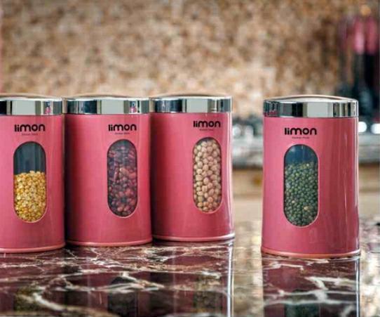 Classy Food Storage Canisters (4pcs) | kitchen item | Waseeh Pakistan