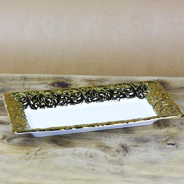 Classy Rectangular ceramic plate | kitchen item | Waseeh Pakistan