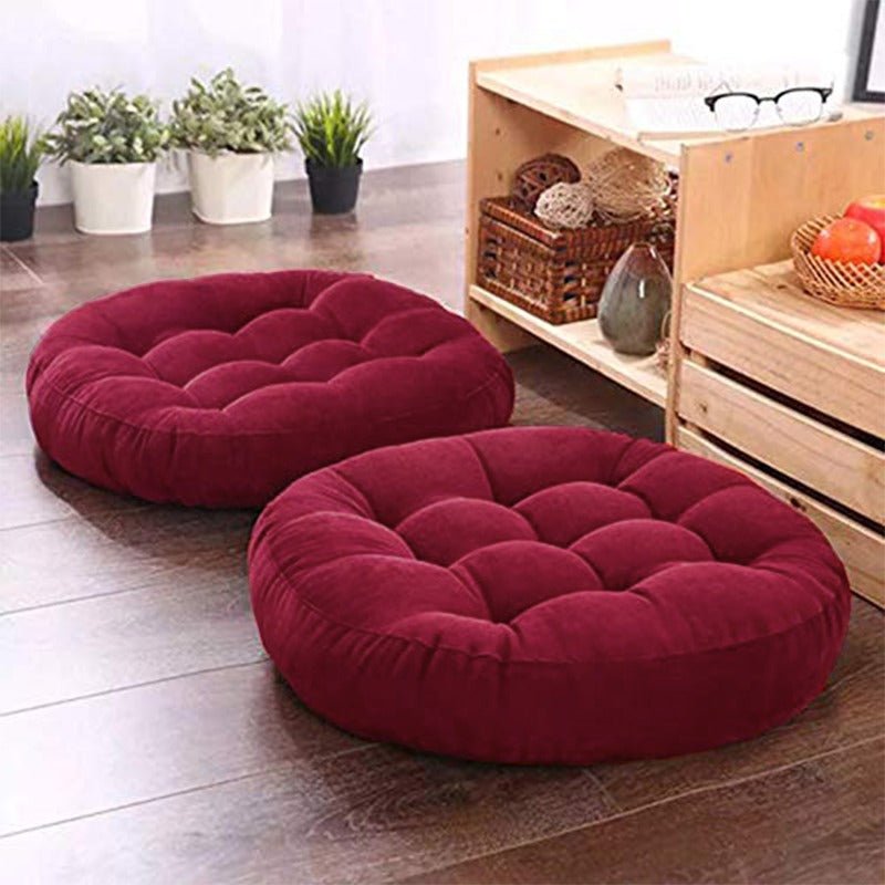 Comfy Seat Solid Floor Filled Cushion (Velvet) | Home Décor | Waseeh Pakistan