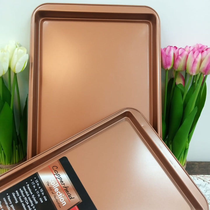 Copper Cookie Tray (pack of 2) | kitchen item | Waseeh Pakistan