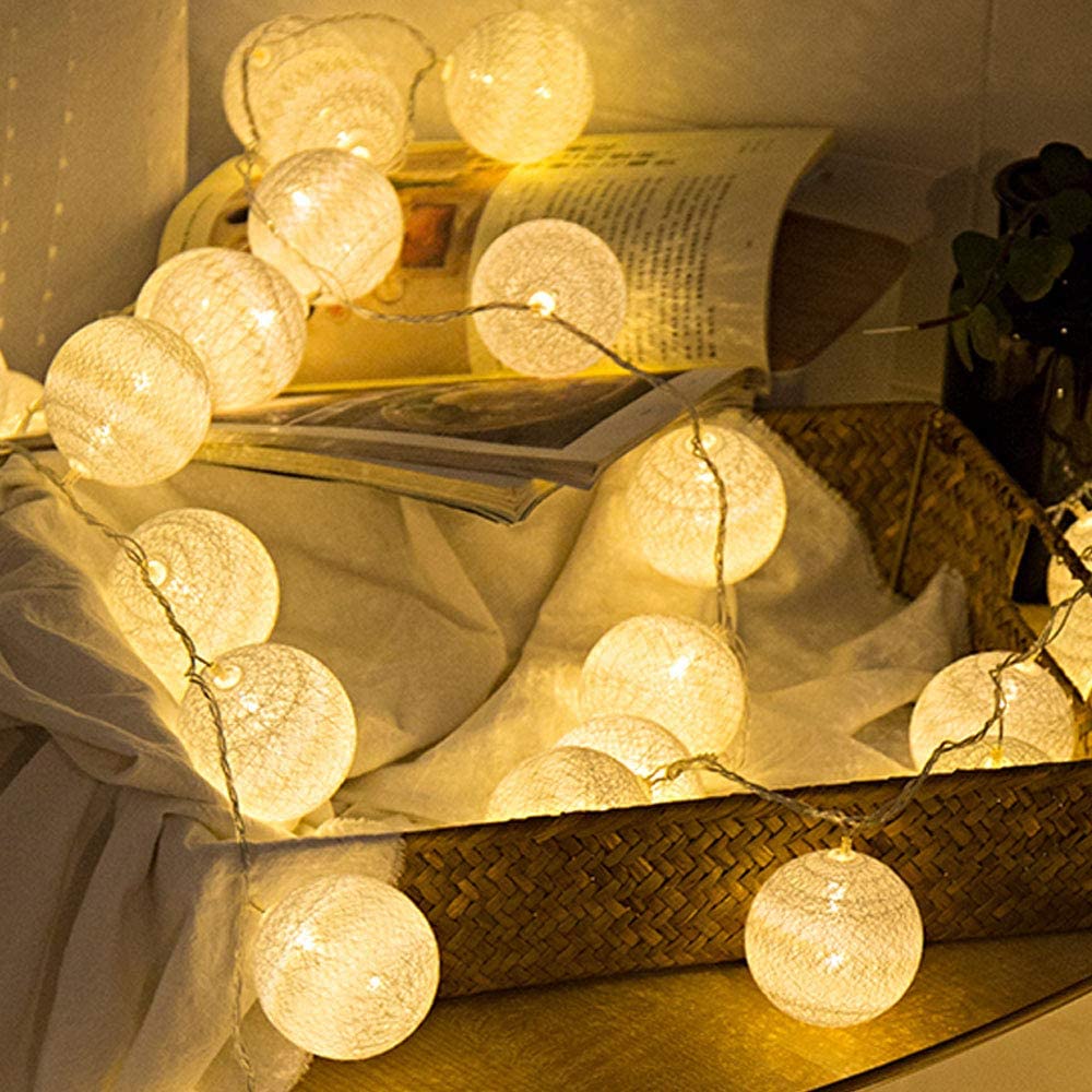 Cotton Balls LED String Lights | Home Décor | Waseeh Pakistan