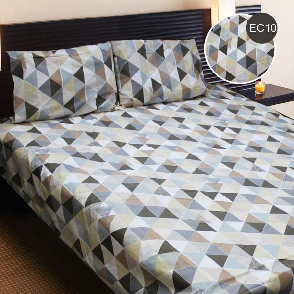 Cotton Double Bed Sheet With 2 Pillow cases | Home Décor | Waseeh Pakistan