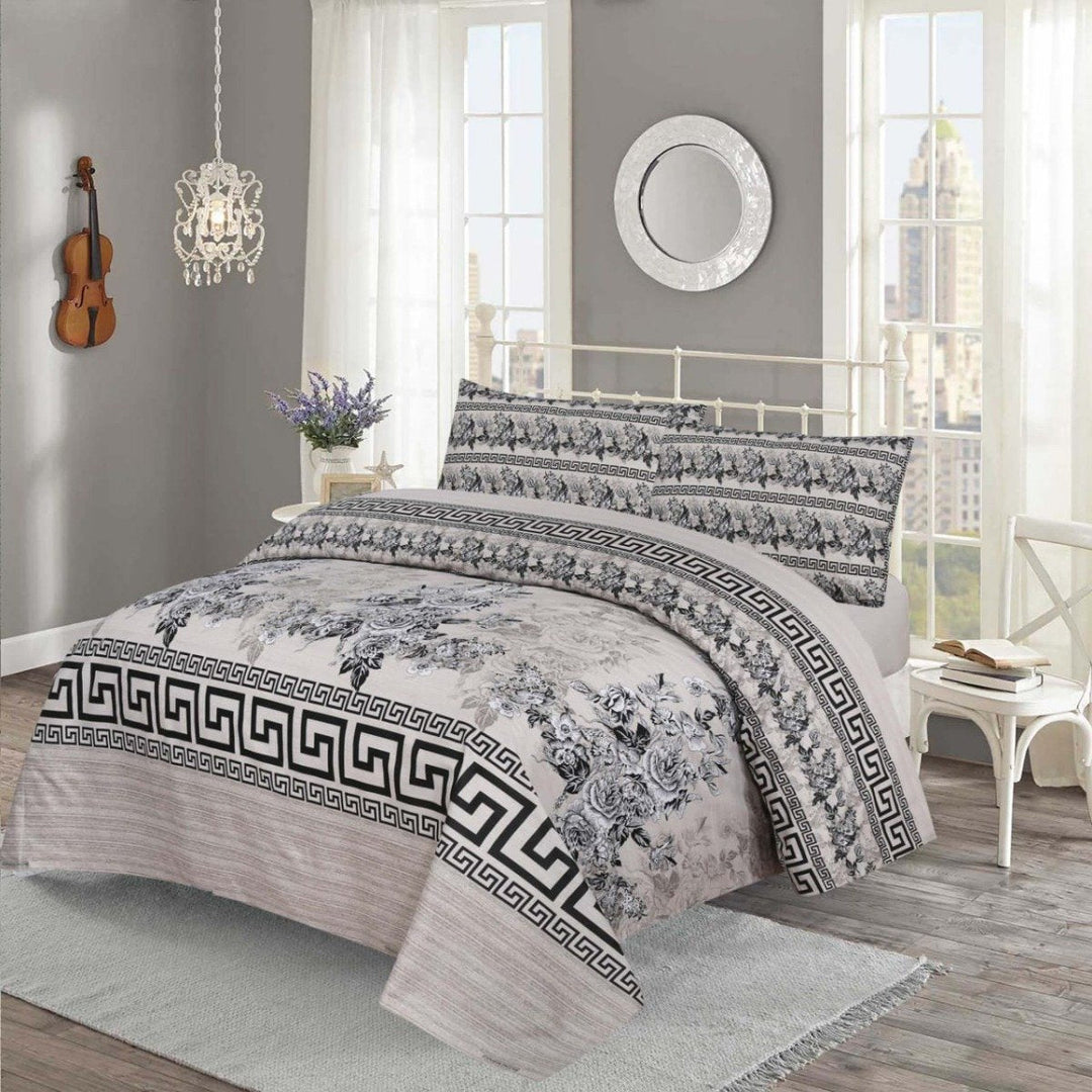 Cotton Double Bed Sheet With 2 Pillow cases | Home Décor | Waseeh Pakistan
