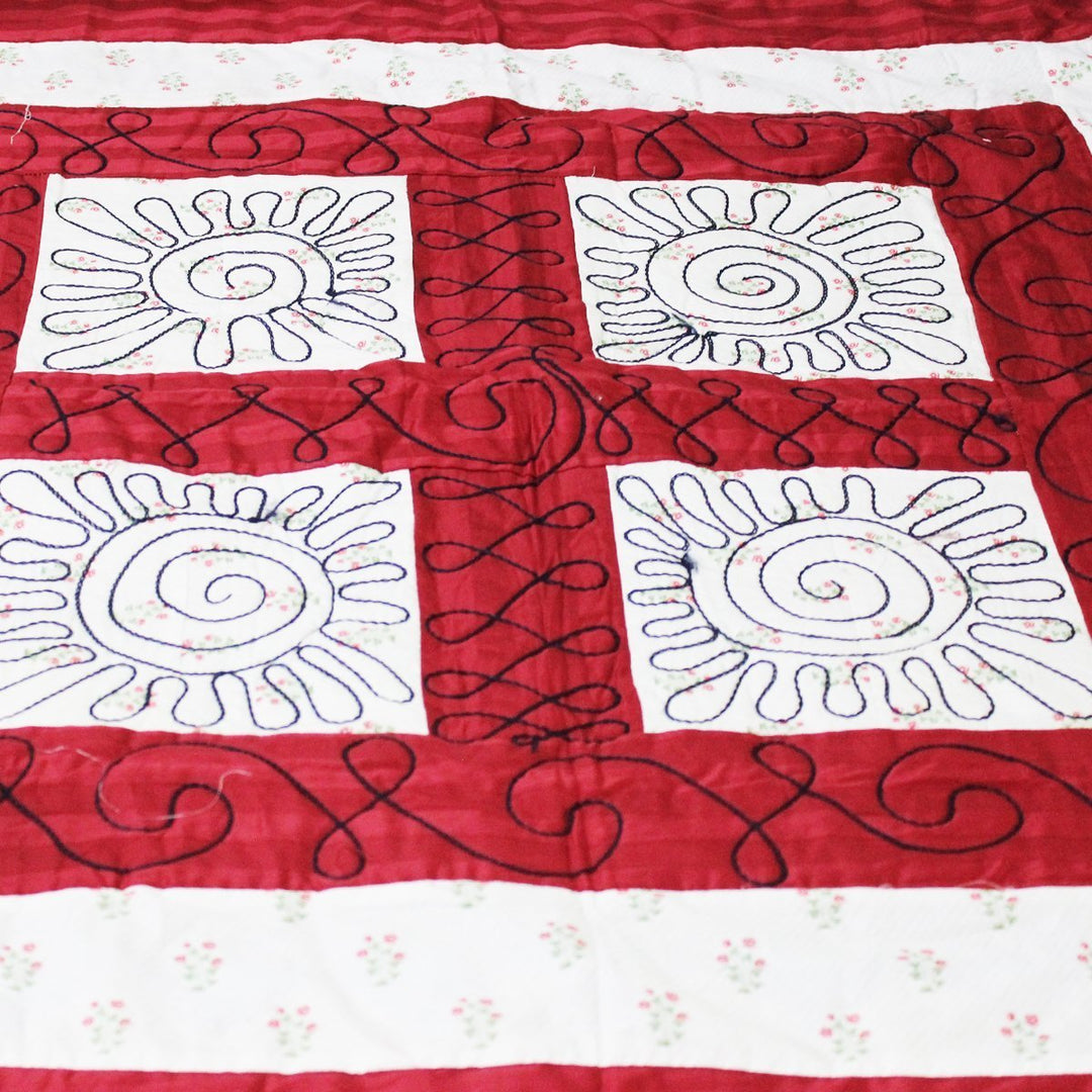 Cotton Satin Patch Work Bedsheet | Home Décor | Waseeh Pakistan