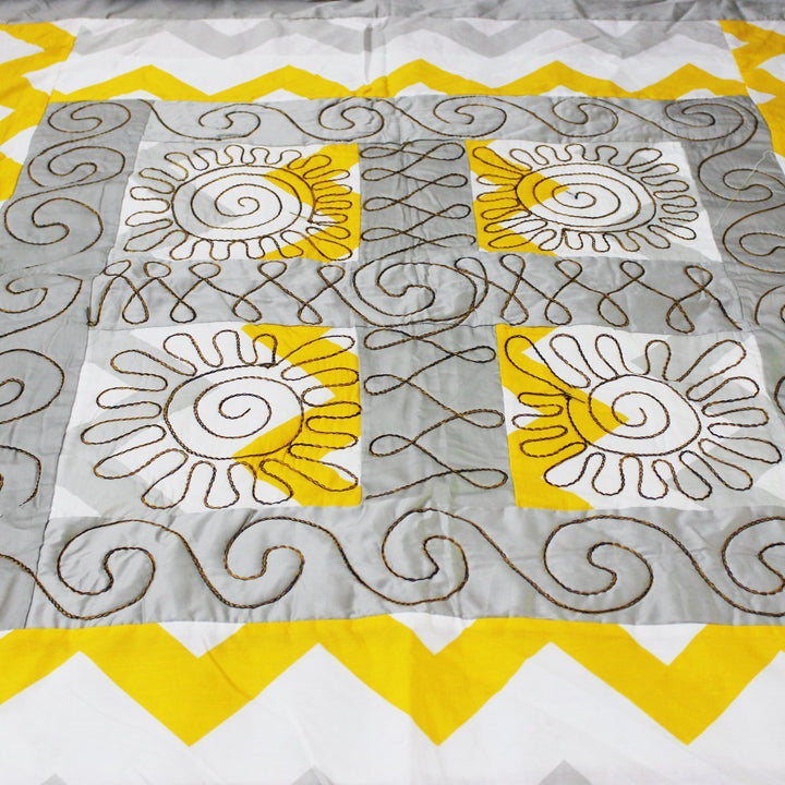 Cotton Satin Patch Work Bedsheet | Home Décor | Waseeh Pakistan