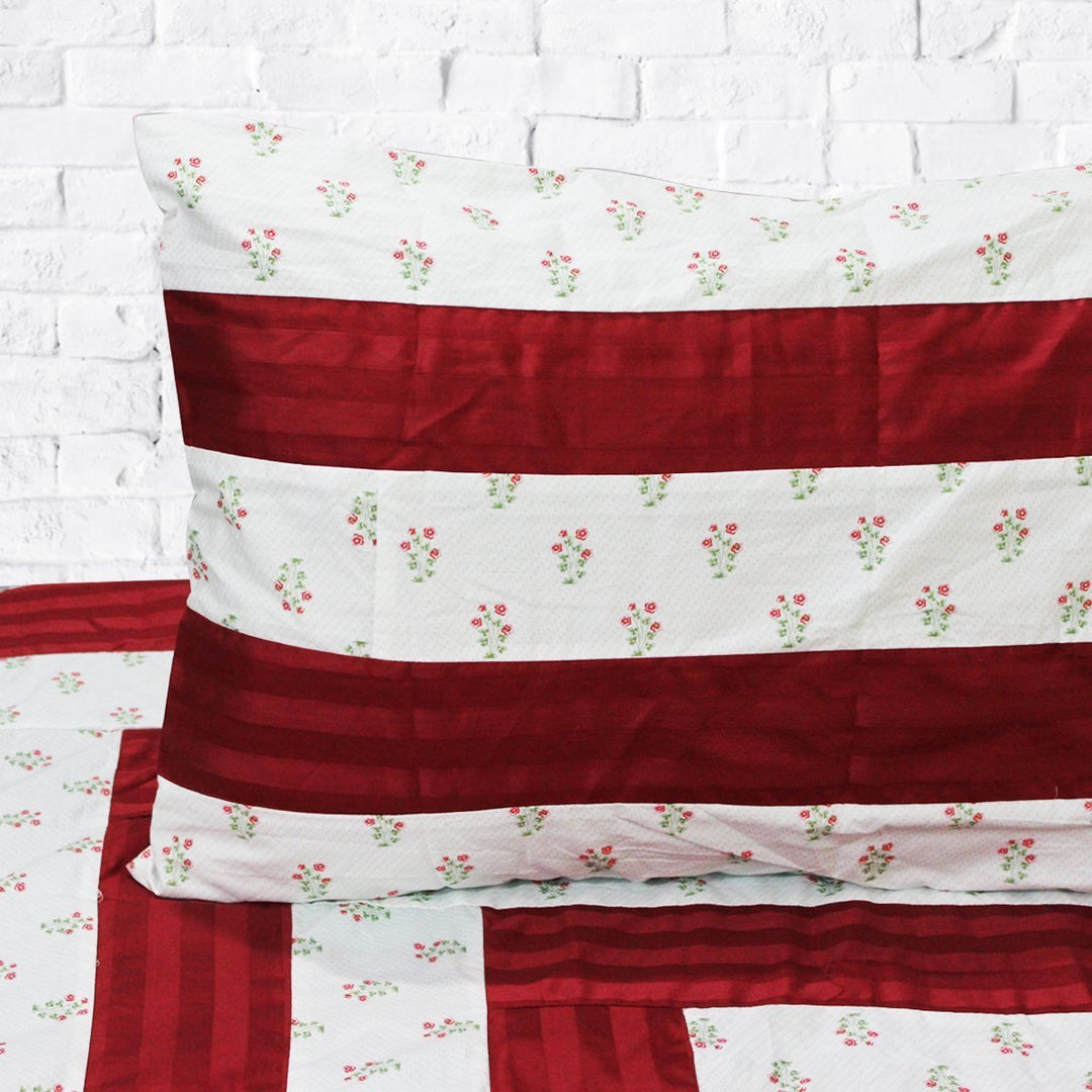Cotton Satin Patch Work Bedsheet | Home Décor | Waseeh Pakistan