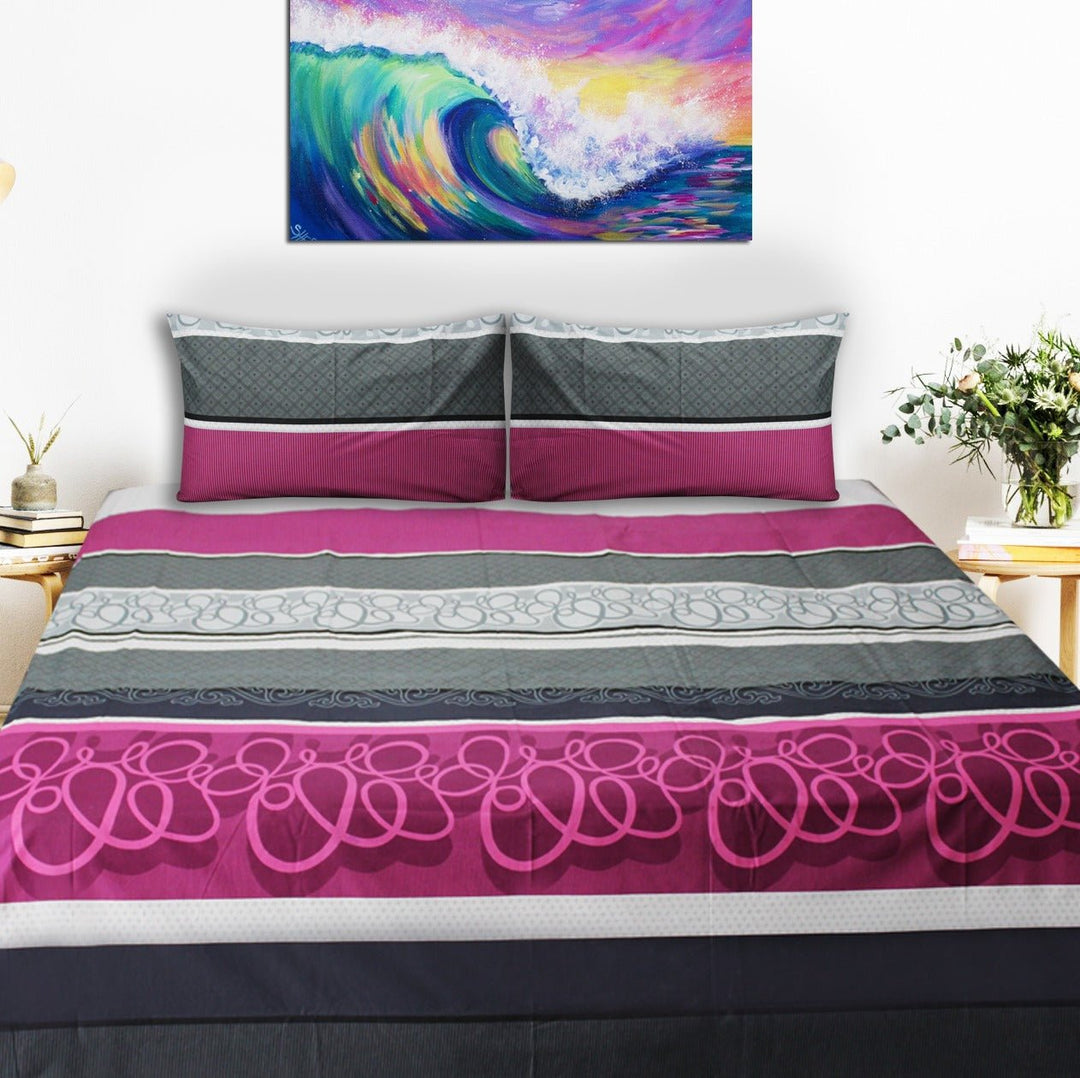 Cotton satin Quilt Cover Set (4 pcs) | Home Décor | Waseeh Pakistan