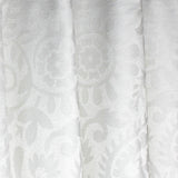 White Patterned - Curtain With Lining - Single Panel - 44" x 96" - waseeh.com