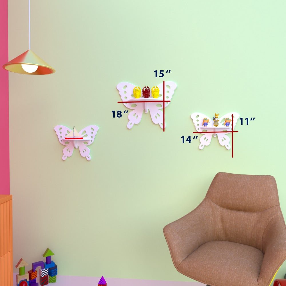 Crater Butterfly Kids Bedroom Floating Shelve Decor | Furniture | Waseeh Pakistan