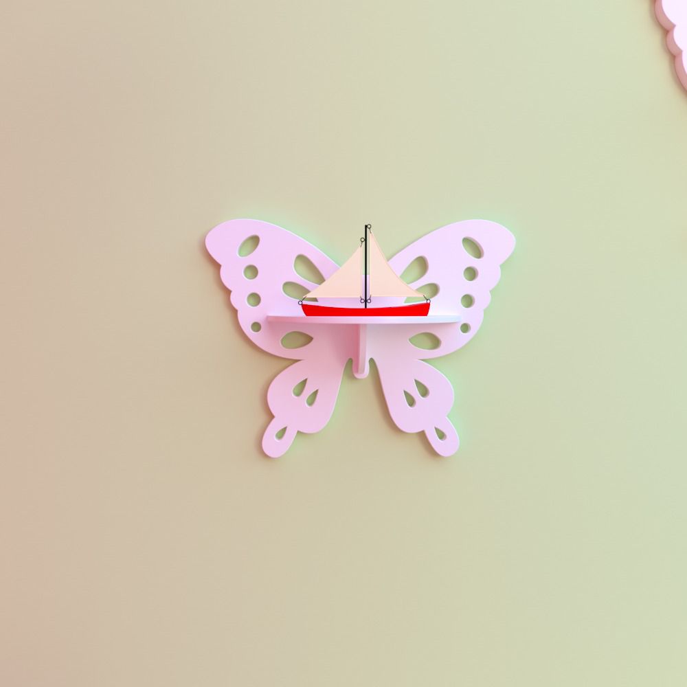 Crater Butterfly Kids Bedroom Floating Shelve Decor | Furniture | Waseeh Pakistan