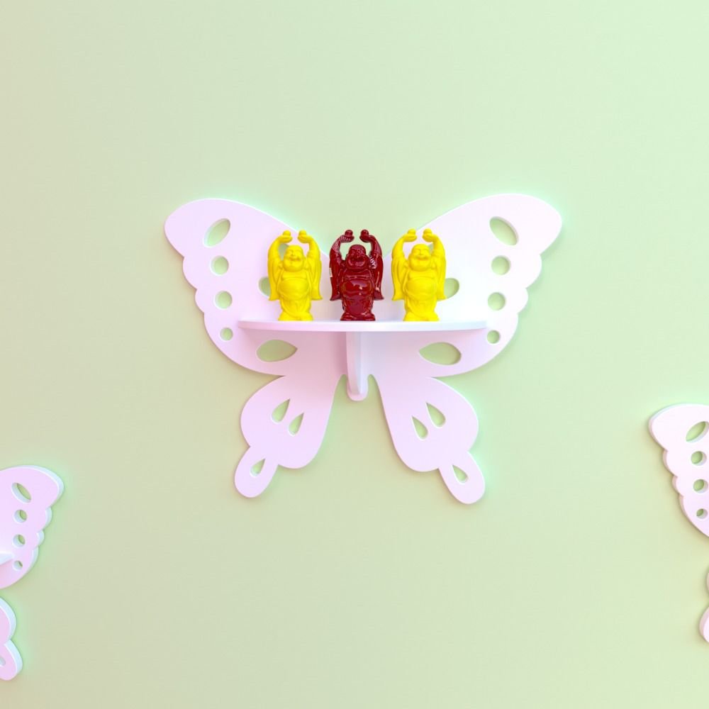 Crater Butterfly Kids Bedroom Floating Shelve Decor | Furniture | Waseeh Pakistan