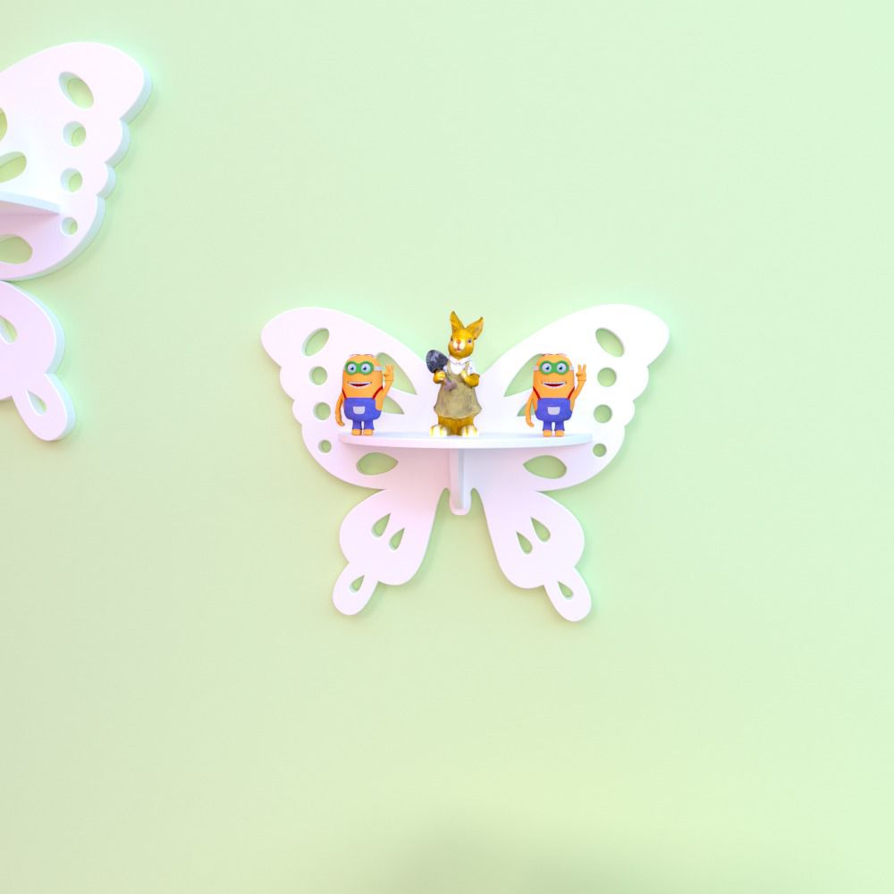 Crater Butterfly Kids Bedroom Floating Shelve Decor | Furniture | Waseeh Pakistan