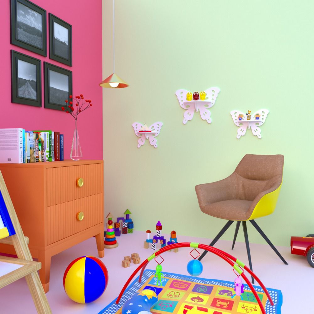 Crater Butterfly Kids Bedroom Floating Shelve Decor | Furniture | Waseeh Pakistan