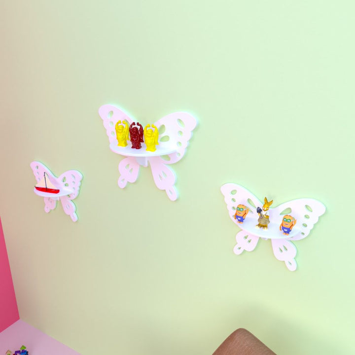 Crater Butterfly Kids Bedroom Floating Shelve Decor | Furniture | Waseeh Pakistan