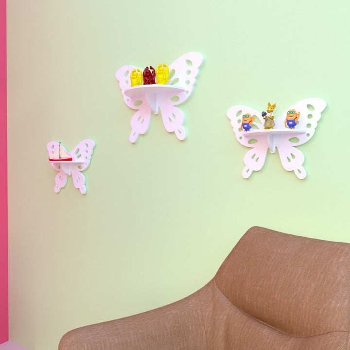 Crater Butterfly Kids Bedroom Floating Shelve Decor | Furniture | Waseeh Pakistan