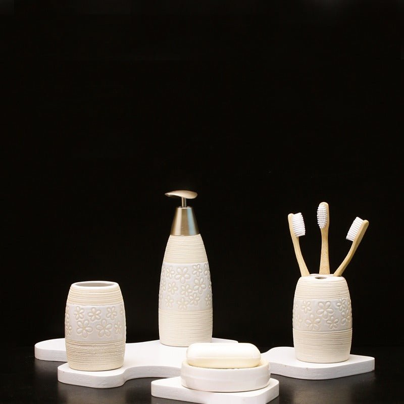 Creamy White Bathroom Set | Home Décor | Waseeh Pakistan
