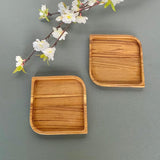 Folio Platters Solid Wood Kitchen Dining Room Serving Coaster Tray - waseeh.com