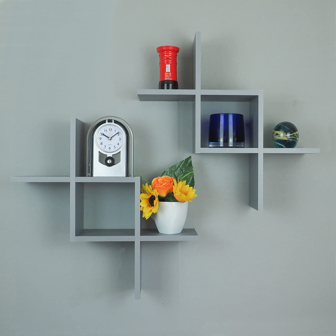 Criss Cross Kids Bedroom Organizer Floating Shelve Decor (Set of 2) | Furniture | Waseeh Pakistan
