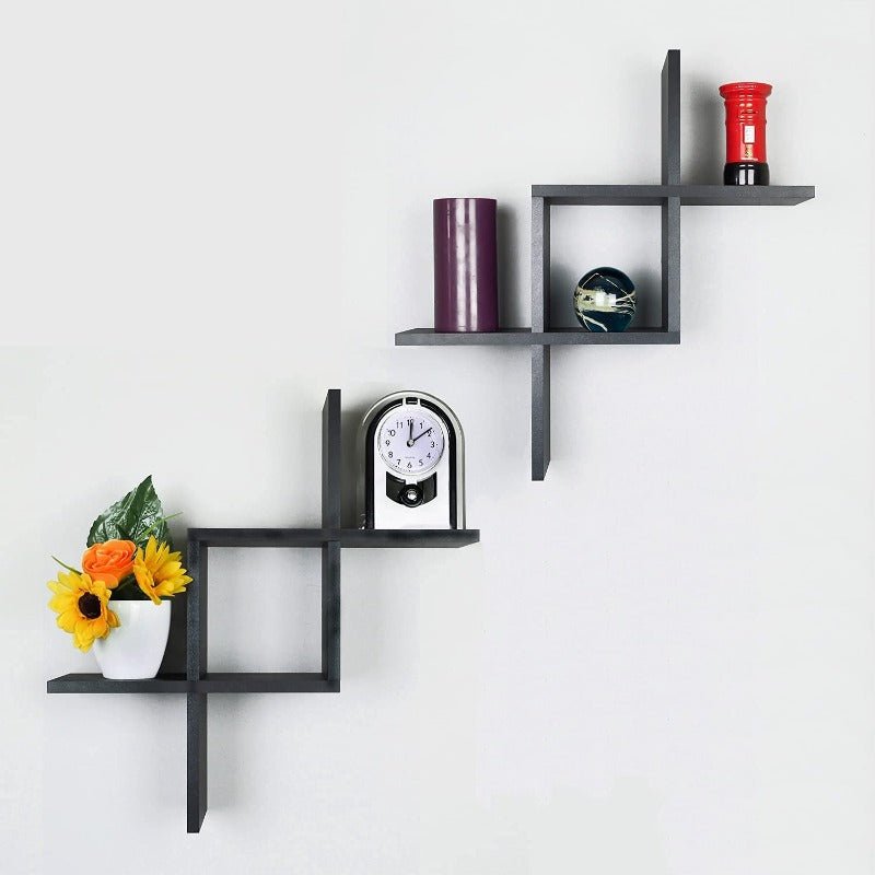 Criss Cross Kids Bedroom Organizer Floating Shelve Decor (Set of 2) | Furniture | Waseeh Pakistan