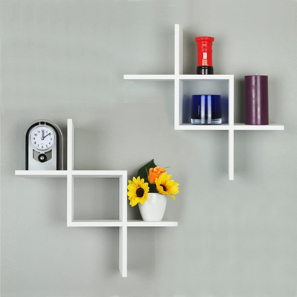 Criss Cross Kids Bedroom Organizer Floating Shelve Decor (Set of 2) | Furniture | Waseeh Pakistan