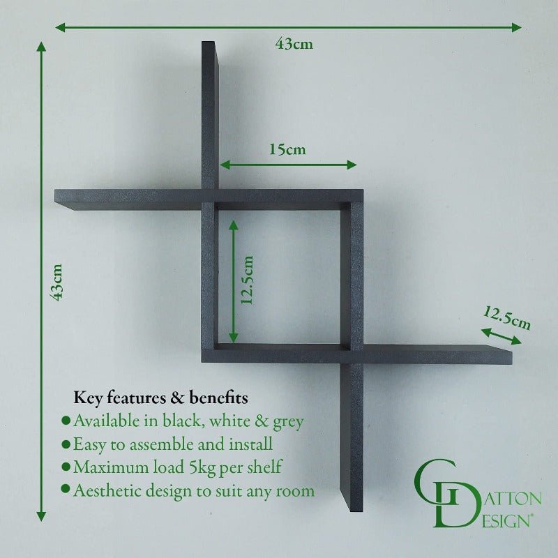 Criss Cross Kids Bedroom Organizer Floating Shelve Decor (Set of 2) | Furniture | Waseeh Pakistan