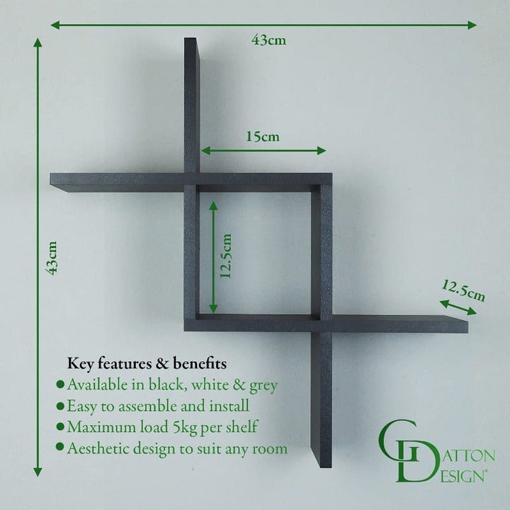 Criss Cross Kids Bedroom Organizer Floating Shelve Decor (Set of 2) | Furniture | Waseeh Pakistan