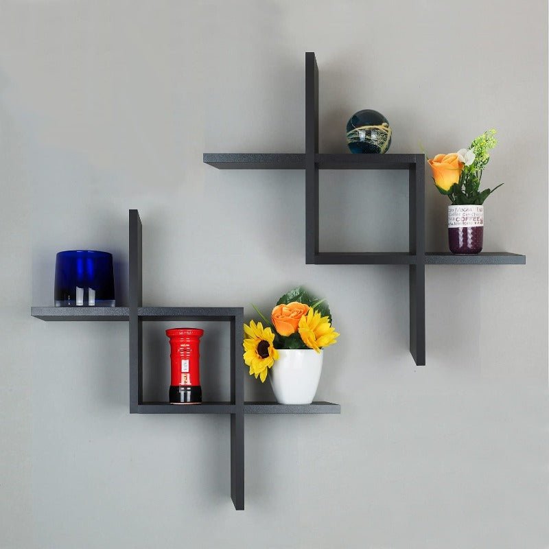 Criss Cross Kids Bedroom Organizer Floating Shelve Decor (Set of 2) | Furniture | Waseeh Pakistan